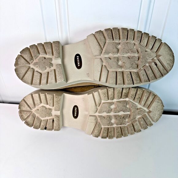 PATINA Tan Suede Platform Women's Penny Loafers Size US 9/EU 39 - Picture 7 of 9